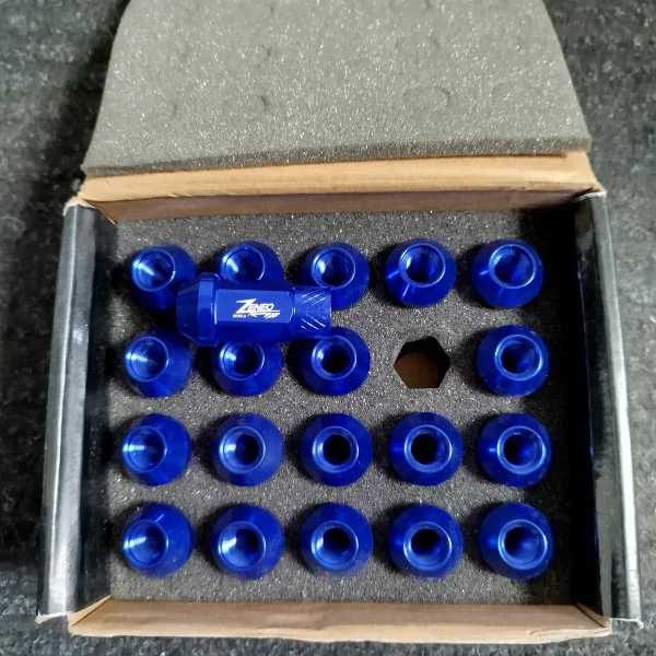 TUERCAS DE LUJO AZUL 12MM 20PCS