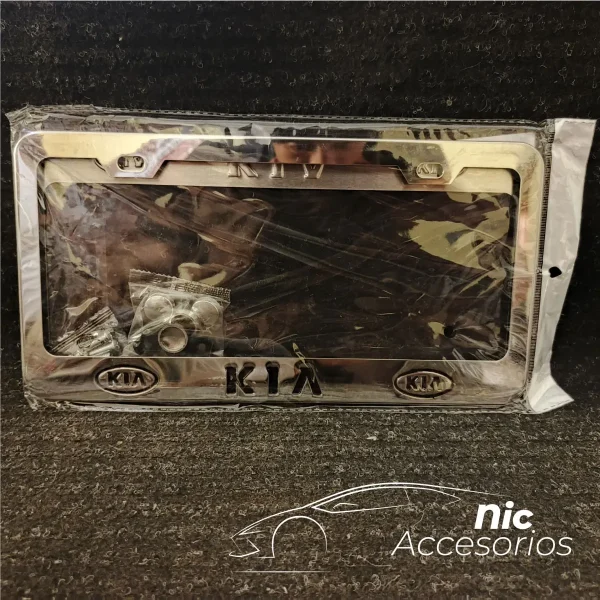 Porta Placa - KIA Metal